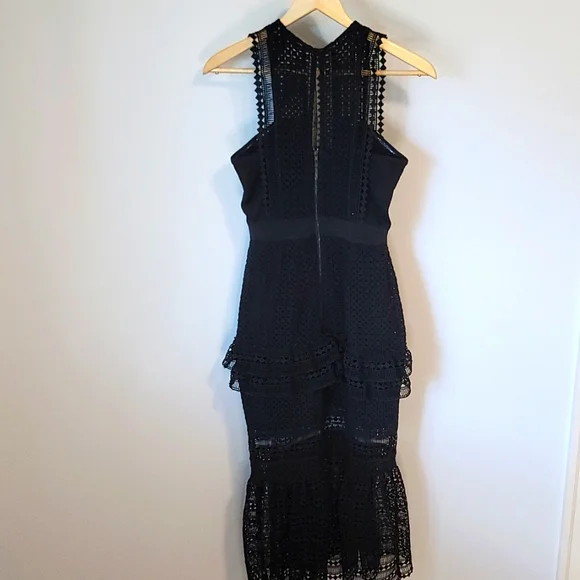 Self Protrait Black Lace Midi Dress - Picture 7 of 9